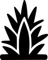 black cactus tree vector