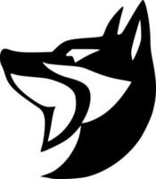 black wolf icon vector