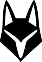 black wolf icon vector