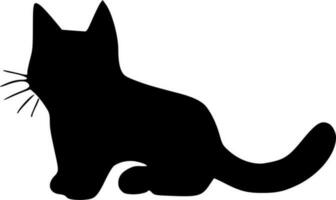 black cat shape vector