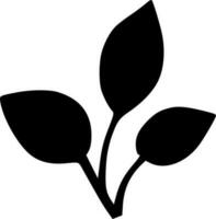 negro planta icono vector