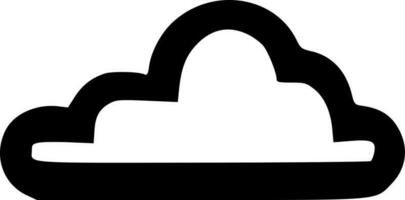 negro nube icono vector