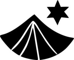 black mountain icon vector