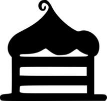 black cake icon vector