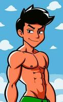 cute man cartoon vector