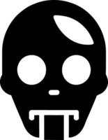 Human skull , death or dead flat vector icon for games and websites