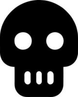 humano cráneo , muerte o muerto plano vector icono para juegos y sitios web