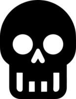 Human skull , death or dead flat vector icon for games and websites