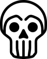 Human skull , death or dead flat vector icon for games and websites