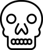 humano cráneo , muerte o muerto plano vector icono para juegos y sitios web