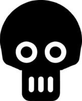 Human skull , death or dead flat vector icon for games and websites