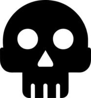 humano cráneo , muerte o muerto plano vector icono para juegos y sitios web