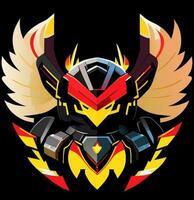 garuda robot cartoon vector