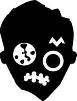 negro zombi monstruo vector