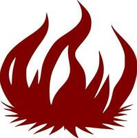 red fire icon vector