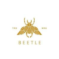 beetle logo illustration vintage icon for cafe vector