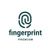finger print fingerprint lock security safe logo icon vector illustration