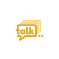 chat balloon or talk logo symbol icon vector template