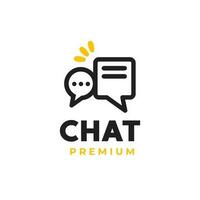 chat bubble logo vector icon illustration