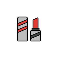 lápiz labial icono. plano ilustración de lápices labiales icono para web diseño vector