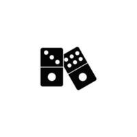 Domino icon. Flat illustration of domino vector icon for web design