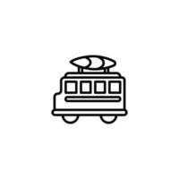 School bus icon. Flat illustration of school bus icon for web design vector