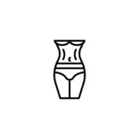 Woman waist icon vector illustration in line style. Suitable for use on web apps, mobile apps and print media.