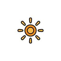 Sun icon on white background. Sun vector icon. Sun vector icon