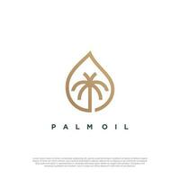 Palm oil logo design vector concept