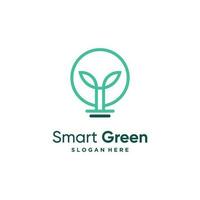 Green idea logo vector design for company