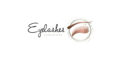 Eyelashes logo design with fresh and unique creative idea vector