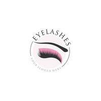 Eyelashes logo design with fresh and unique creative idea vector