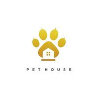 Pet house logo design with fresh and creative unique idea vector