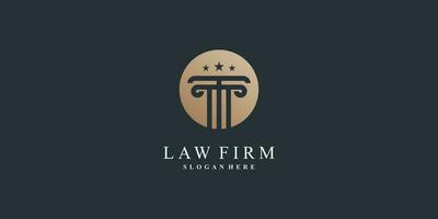 Law firm logo design collection with modern concept vector