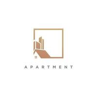 Creative apartment logo design vector