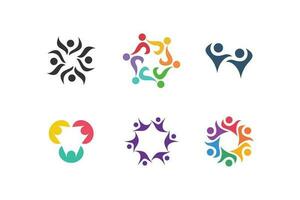 Set of ommunity logo design collection with modern idea concept vector