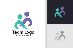 Community logo design for team with modern idea concept vector