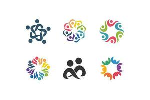 Set of ommunity logo design collection with modern idea concept vector