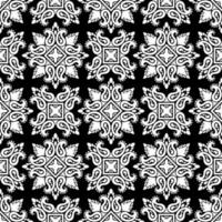 Damask seamless pattern. Fine vector traditional oriental black and white ornament