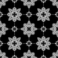 Damask seamless pattern. Fine vector traditional oriental black and white ornament