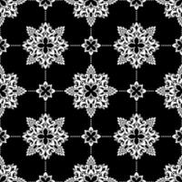 Damask seamless pattern. Fine vector traditional oriental black and white ornament