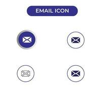 Outline email icon isolated on white background. Open envelope pictogram. Line mail symbol for website design, mobile application, ui. Vector illustration. Eps10