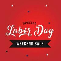 Vector Happy Labor Day Sale card. Special offer banner. National american holiday illustration for festive poster with hand lettering.