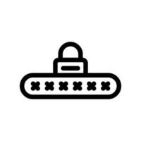 password icon vector illustration isolated sign symbol suitable for display, website, logo and designer. High quality black style vector icon. Icon design