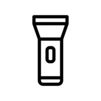 Flashlight icon in trendy line style design. Vector graphic illustration. Flashlight symbol for website, logo, app and interface design. Black icon