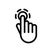 click hand vector illustration isolated sign symbol icon suitable for display, website, logo and designer. High quality black style vector icon. Icon design