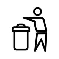 trash icon or logo vector illustration isolated sign symbol suitable for display, website, logo and designer. High quality black style vector icon. Icon