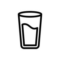 White Water glass icon in trendy line style design. Vector graphic illustration. Glass symbol for website, logo, app and interface design. Black icon