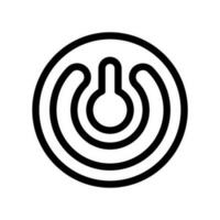 Button icon in trendy line style design. Vector graphic illustration. Button symbol for website, logo, app and interface design. Black icon vector design