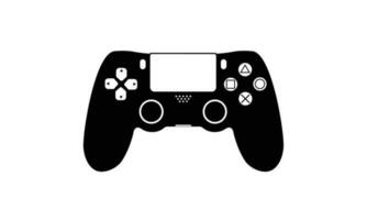 juego de azar controlador negro y blanco vector icono